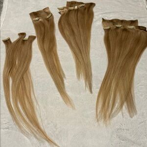 Luxy 20” Seamless Sandy Blonde Balayage Clip-in Extensions